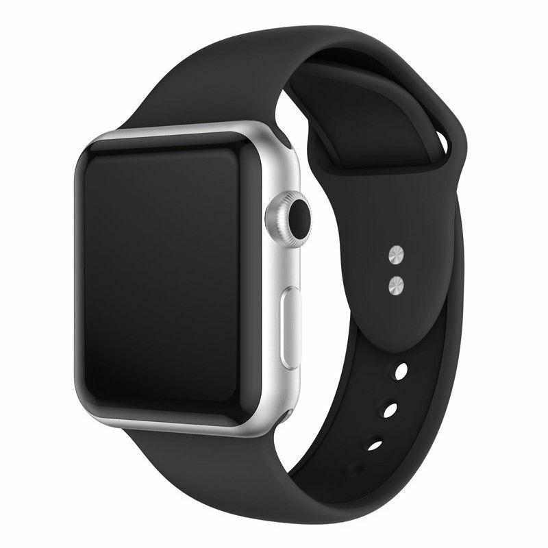 eses Silikonový řemínek 42mm/44mm S/M/L černý pro Apple Watch 1 eses Silikonový řemínek 42mm/44mm S/M/L černý pro Apple Watch