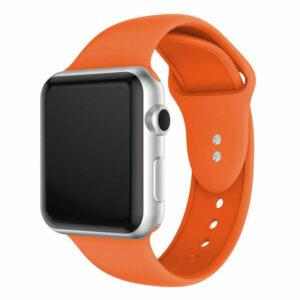 eses Silikonový řemínek 38mm/40mm S/M/L oranžový pro Apple Watch