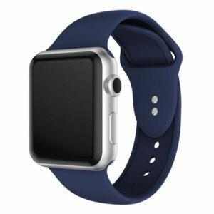 eses Silikonový řemínek 38mm/40mm S/M/L tmavě modrý pro Apple Watch