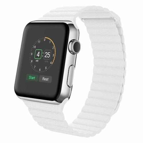 eses Kožený magnetický řemínek 38mm/40mm bílý pro Apple Watch 1 eses Kožený magnetický řemínek 38mm/40mm bílý pro Apple Watch