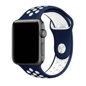 eses Sportovní řemínek 42mm/44mm modrý/bílý pro Apple Watch