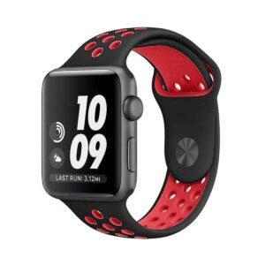 eses Sportovní řemínek 42mm/44mm černý/červený pro Apple Watch