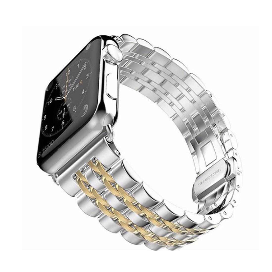 eses Kovový řemínek 38mm/40mm stříbrný/zlatý pro Apple Watch 1 eses Kovový řemínek 38mm/40mm stříbrný/zlatý pro Apple Watch