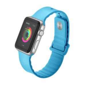 eses Silikonový vlnitý řemínek 38mm/40mm modrý pro Apple Watch