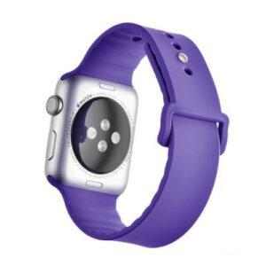 eses Silikonový vlnitý řemínek 38mm/40mm fialový pro Apple Watch
