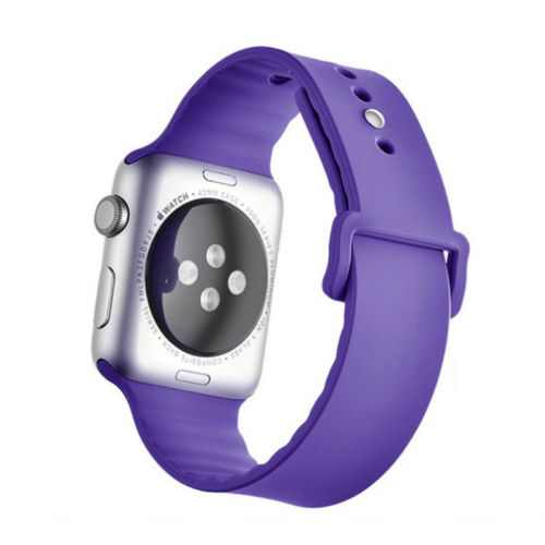 eses Silikonový vlnitý řemínek 42mm/44mm fialový pro Apple Watch 1 eses Silikonový vlnitý řemínek 42mm/44mm fialový pro Apple Watch
