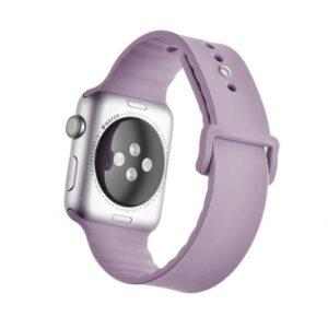 eses Silikonový vlnitý řemínek 42mm/44mm světle fialový pro Apple Watch