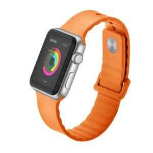 eses Silikonový vlnitý řemínek 42mm/44mm oranžový pro Apple Watch