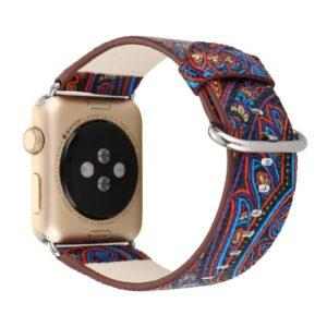 eses Kožený Folk řemínek 38mm/40mm modrý pro Apple Watch
