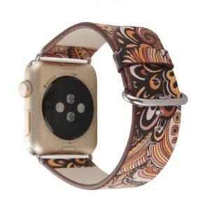 eses Kožený Folk řemínek 38mm/40mm hnědooranžový pro Apple Watch