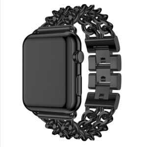 eses Kovový řetízkový řemínek 38mm/40mm černý pro Apple Watch