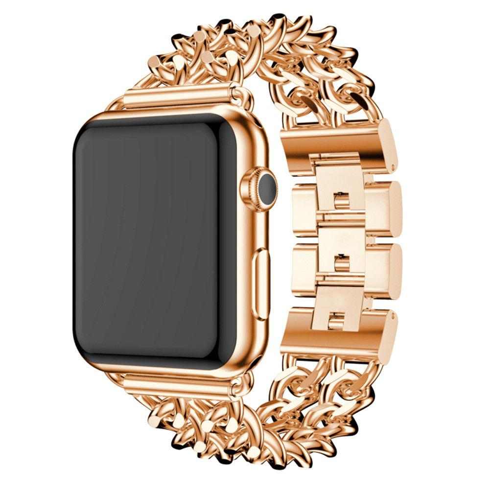 eses Kovový řetízkový řemínek 42mm/44mm růžový pro Apple Watch 1 eses Kovový řetízkový řemínek 42mm/44mm růžový pro Apple Watch
