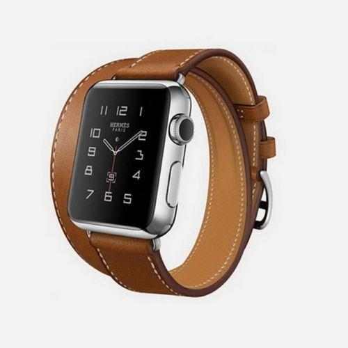 eses Dvojitý kožený řemínek 38mm/40mm hnědý pro Apple Watch 1 eses Dvojitý kožený řemínek 38mm/40mm hnědý pro Apple Watch