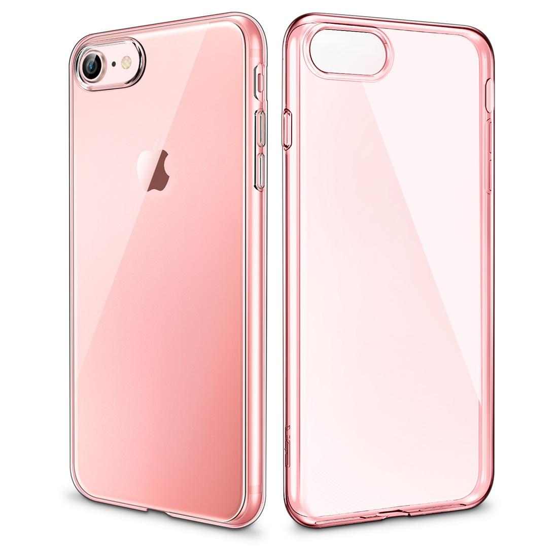 Silikonový kryt Premium na iPhone SE 2020/ 7/ 8 - růžová transparentní 1 Silikonový kryt Premium na iPhone SE 2020/ 7/ 8 - růžová transparentní