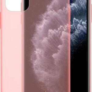 Silikonový kryt na iPhone 11 Pro Max - růžová průhledná