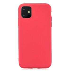Matný silikonový obal na iPhone 11 - červená