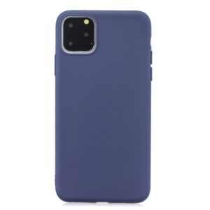Matný silikonový obal na iPhone 11 Pro Max - tmavě modrá