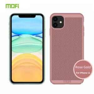 Děrovaný kryt MOFI na iPhone 11 - růžová