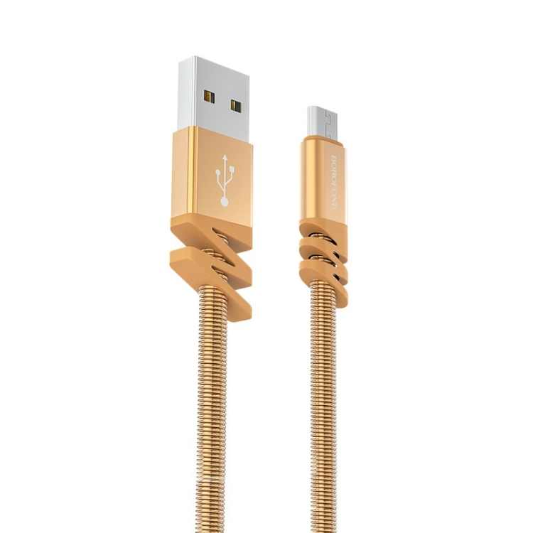 Odolný micro USB kabel 1 m Zig-Zag - zlatá 1 Odolný micro USB kabel 1 m Zig-Zag - zlatá