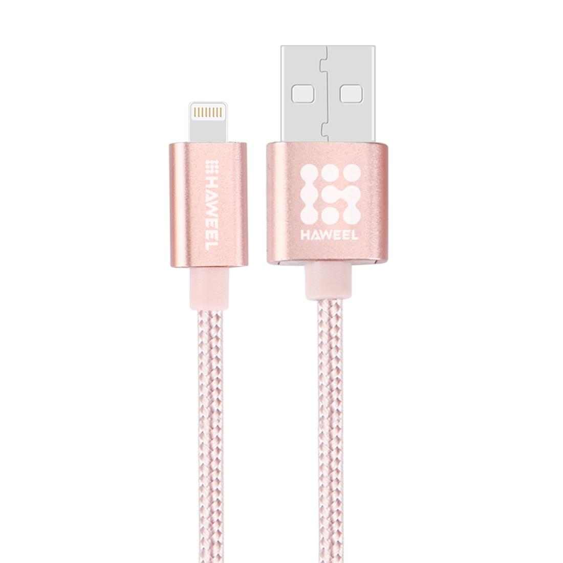 Odolný lightning kabel 3A na iPhone - růžově zlatá 1 Odolný lightning kabel 3A na iPhone - růžově zlatá