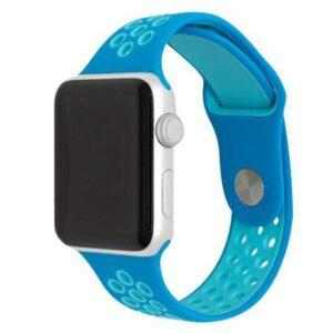 eses Silikonový řemínek 38mm/40mm S/M/L modrý/mátový pro Apple Watch