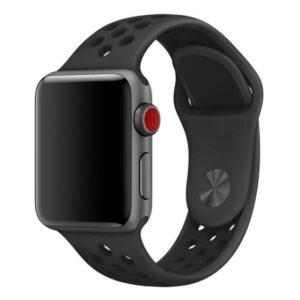 eses Silikonový řemínek 42mm/44mm S/M/L černý pro Apple Watch
