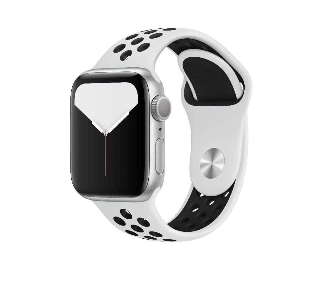 eses Silikonový řemínek 42mm/44mm S/M/L bílý/černý pro Apple Watch 1 eses Silikonový řemínek 42mm/44mm S/M/L bílý/černý pro Apple Watch