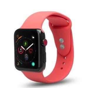 eses Silikonový řemínek 38mm/40mm S/M/L korálově červená pro Apple Watch