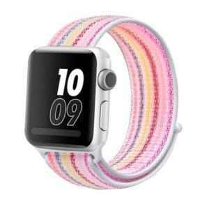eses Nylonový řemínek 42mm/44mm vícebarevný růžový pro Apple Watch