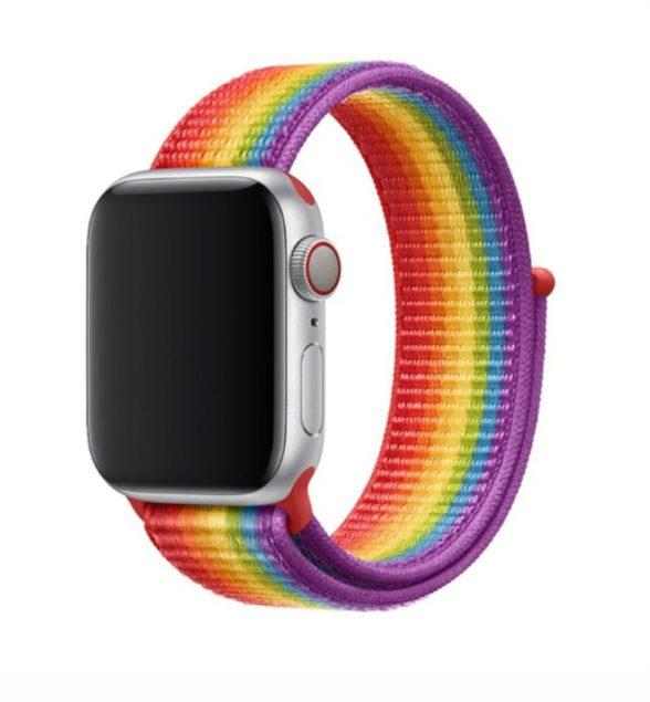 eses Nylonový řemínek 38mm/40mm duhový pro Apple Watch 1 eses Nylonový řemínek 38mm/40mm duhový pro Apple Watch