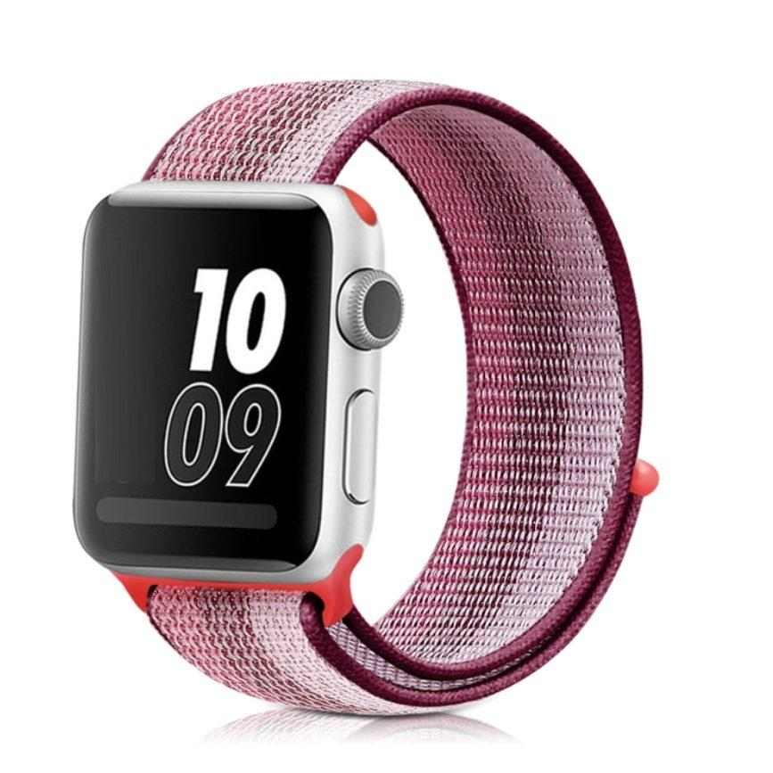 eses Nylonový řemínek 38mm/40mm červený proužek pro Apple Watch 1 eses Nylonový řemínek 38mm/40mm červený proužek pro Apple Watch