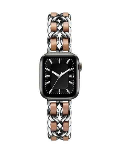eses Kovový řetízkový řemínek 38mm/40mm proplétaný stříbrno hnědý pro Apple Watch 1 eses Kovový řetízkový řemínek 38mm/40mm proplétaný stříbrno hnědý pro Apple Watch