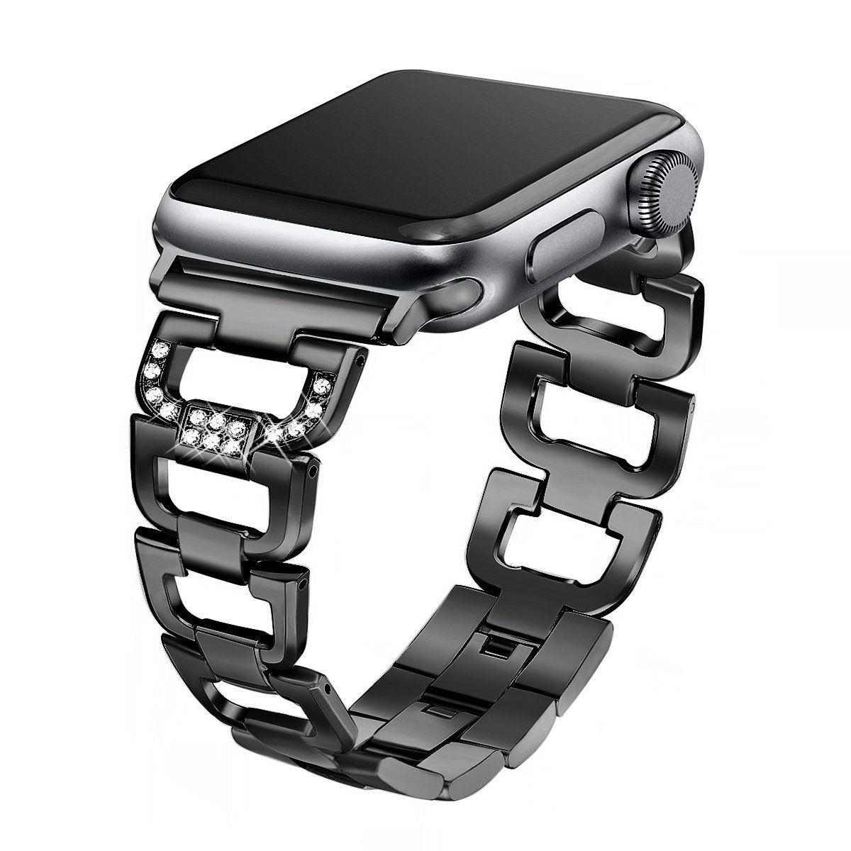 eses Kovový článkovitý řemínek 42mm/44mm černý pro Apple Watch 1 eses Kovový článkovitý řemínek 42mm/44mm černý pro Apple Watch