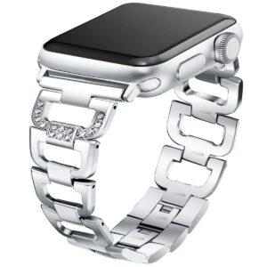 eses Kovový článkovitý řemínek 38mm/40mm stříbrný pro Apple Watch