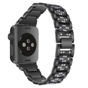 eses Kovový luxusní řemínek 38mm/40mm černý pro Apple Watch