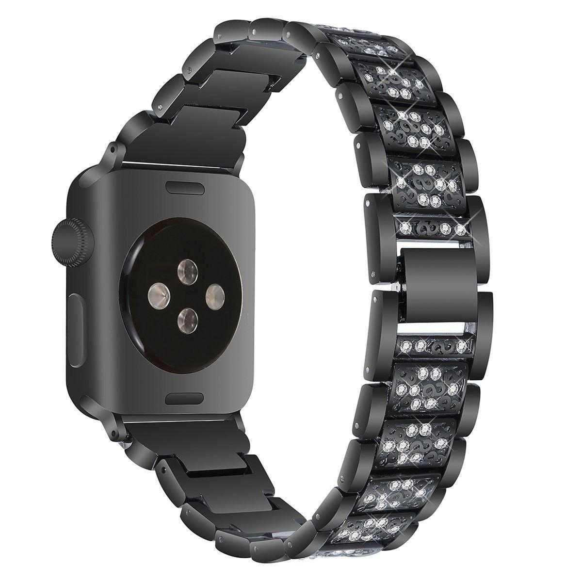 eses Kovový luxusní řemínek 42mm/44mm černý pro Apple Watch 1 eses Kovový luxusní řemínek 42mm/44mm černý pro Apple Watch