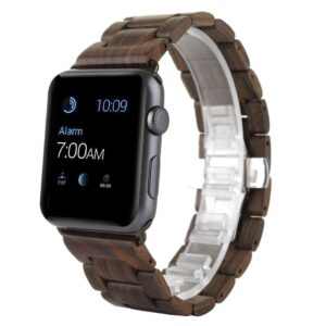 eses Dřevěný řemínek 38mm/40mm hnědý pro Apple Watch