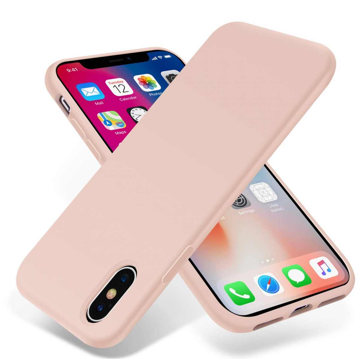 Silikonový kryt pro iPhone X/ XS - růžový 1 Silikonový kryt pro iPhone X/ XS - růžový