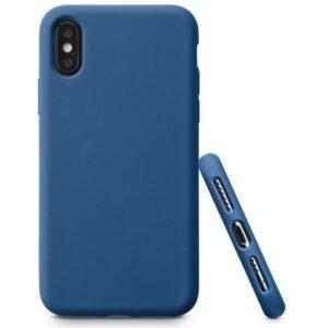 Silikonový kryt pro iPhone X - tmavě modrý