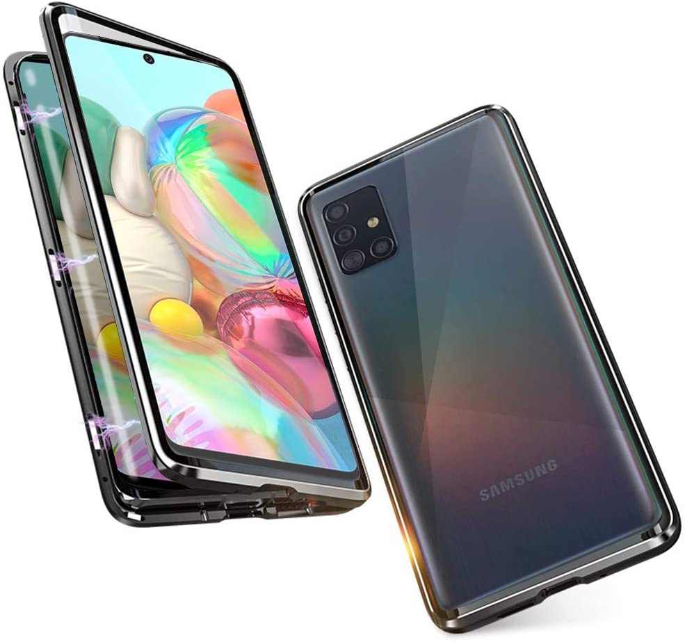 Magnetický kryt pro Samsung Galaxy A71 černý 1 Magnetický kryt pro Samsung Galaxy A71 černý