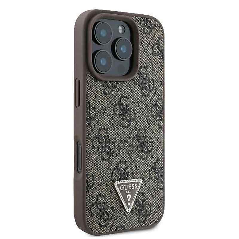 Kryt GUESS Metal logo pro Apple iPhone 16 Pro Max - šňůrka / řetízek - umělá kůže - hnědý 4 Kryt GUESS Metal logo pro Apple iPhone 16 Pro Max - šňůrka / řetízek - umělá kůže - hnědý - Obrázek 4