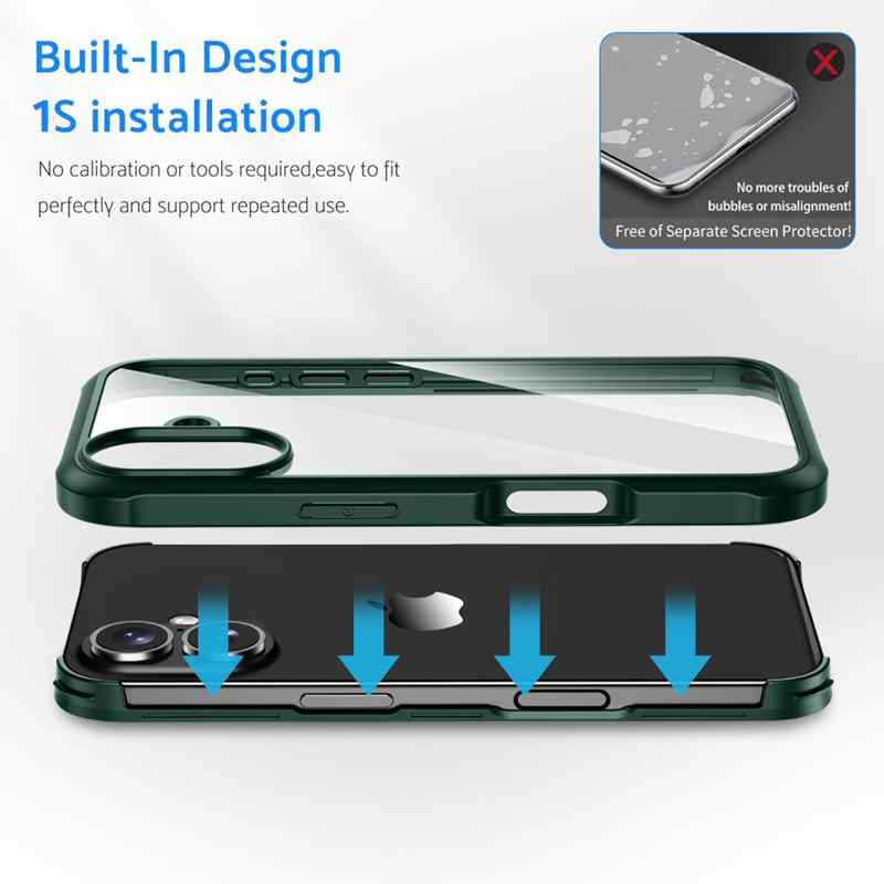 Kryt pro Apple iPhone 16 Plus - 360° - gumový / skleněný - červený 4 Kryt pro Apple iPhone 16 Plus - 360° - gumový / skleněný - červený - Obrázek 4