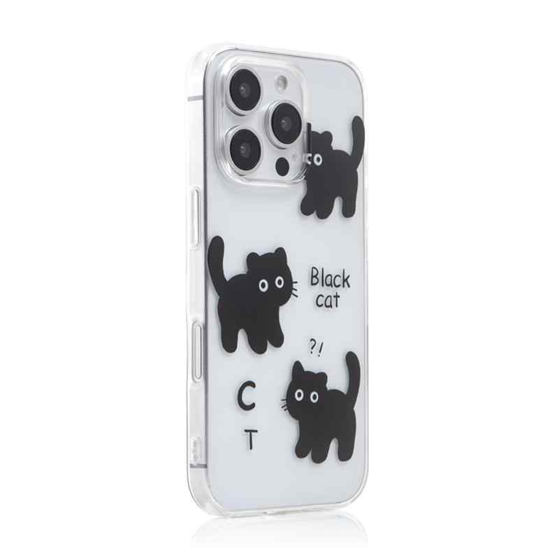 Kryt pro Apple iPhone 16 Pro - gumový - kočka 1 Kryt pro Apple iPhone 16 Pro - gumový - kočka