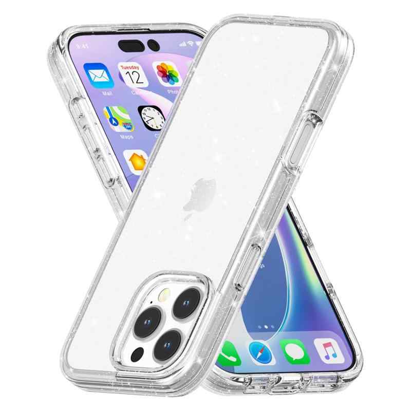 Kryt pro Apple iPhone 16 Pro Max - třpytky - plastový / gumový - bílý 5 Kryt pro Apple iPhone 16 Pro Max - třpytky - plastový / gumový - bílý - Obrázek 5