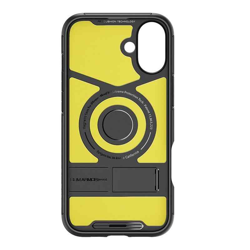 Kryt SPIGEN Slim Armor pro Apple iPhone 16 - MagSafe - stojánek - černý 5 Kryt SPIGEN Slim Armor pro Apple iPhone 16 - MagSafe - stojánek - černý - Obrázek 5