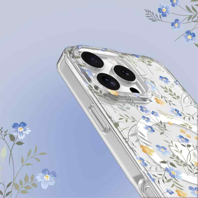 Kryt TECH-PROTECT MagMood pro Apple iPhone 16 Pro - magsafe - jemné kytičky / průhledný 4 Kryt TECH-PROTECT MagMood pro Apple iPhone 16 Pro - magsafe - jemné kytičky / průhledný - Obrázek 4