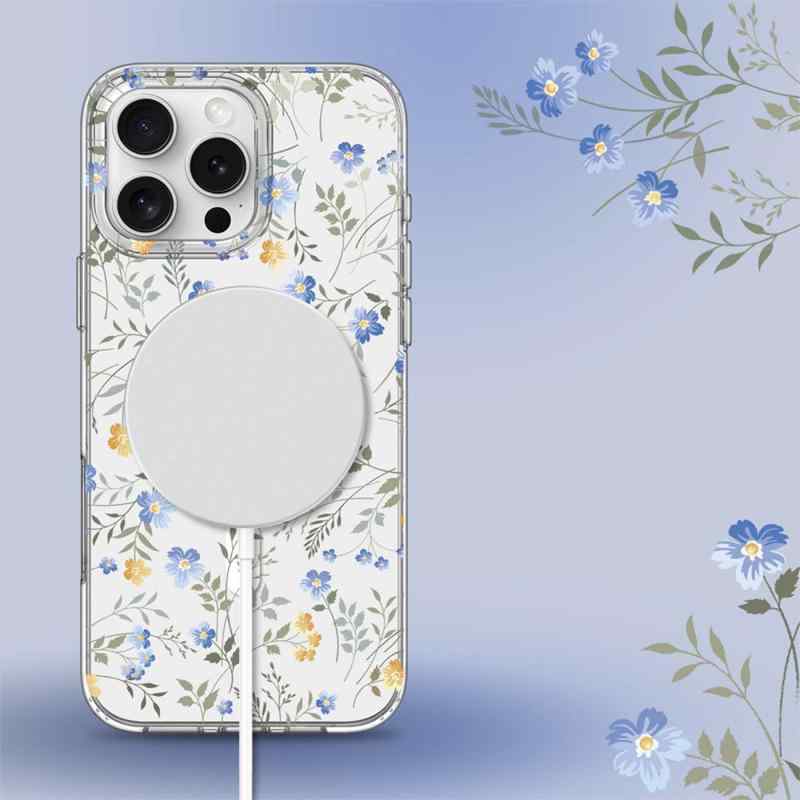 Kryt TECH-PROTECT MagMood pro Apple iPhone 16 Pro - magsafe - jemné kytičky / průhledný 5 Kryt TECH-PROTECT MagMood pro Apple iPhone 16 Pro - magsafe - jemné kytičky / průhledný - Obrázek 5
