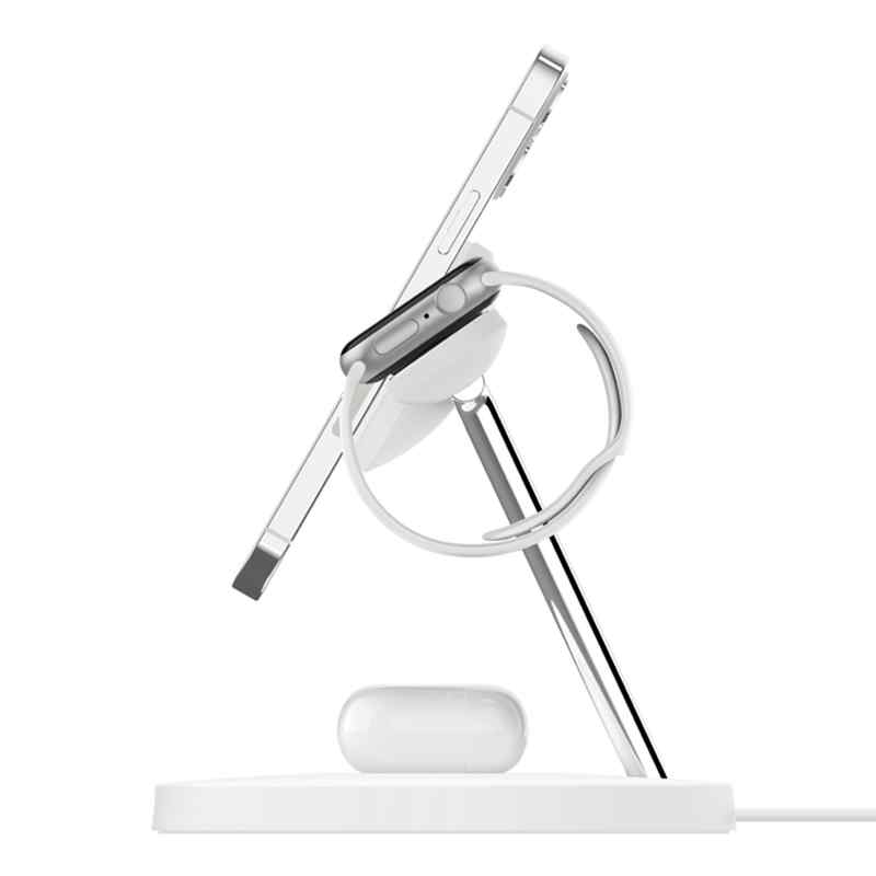 Bezdrátová nabíječka / stojánek MagSafe BELKIN 15W - 3v1 pro Apple iPhone / AirPods / Watch - bílá 3 Bezdrátová nabíječka / stojánek MagSafe BELKIN 15W - 3v1 pro Apple iPhone / AirPods / Watch - bílá - Obrázek 3