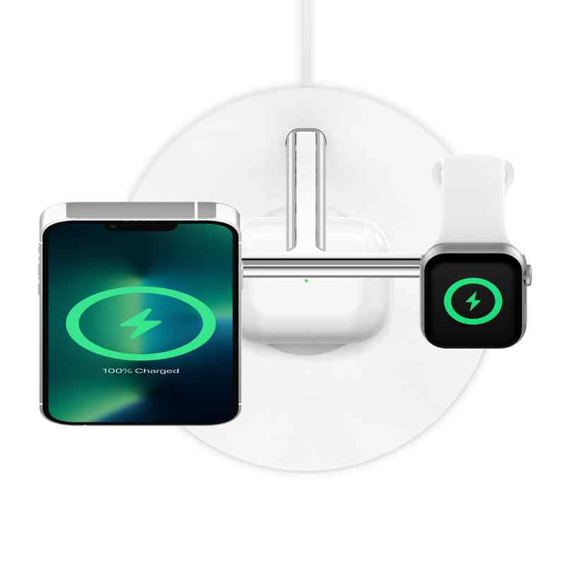 Bezdrátová nabíječka / stojánek MagSafe BELKIN 15W - 3v1 pro Apple iPhone / AirPods / Watch - bílá 5 Bezdrátová nabíječka / stojánek MagSafe BELKIN 15W - 3v1 pro Apple iPhone / AirPods / Watch - bílá - Obrázek 5