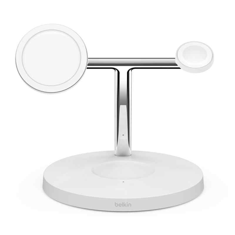 Bezdrátová nabíječka / stojánek MagSafe BELKIN 15W - 3v1 pro Apple iPhone / AirPods / Watch - bílá 1 Bezdrátová nabíječka / stojánek MagSafe BELKIN 15W - 3v1 pro Apple iPhone / AirPods / Watch - bílá